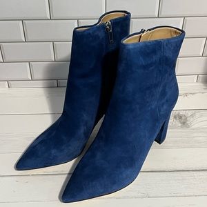 Marc Fisher Blue Suede Booties